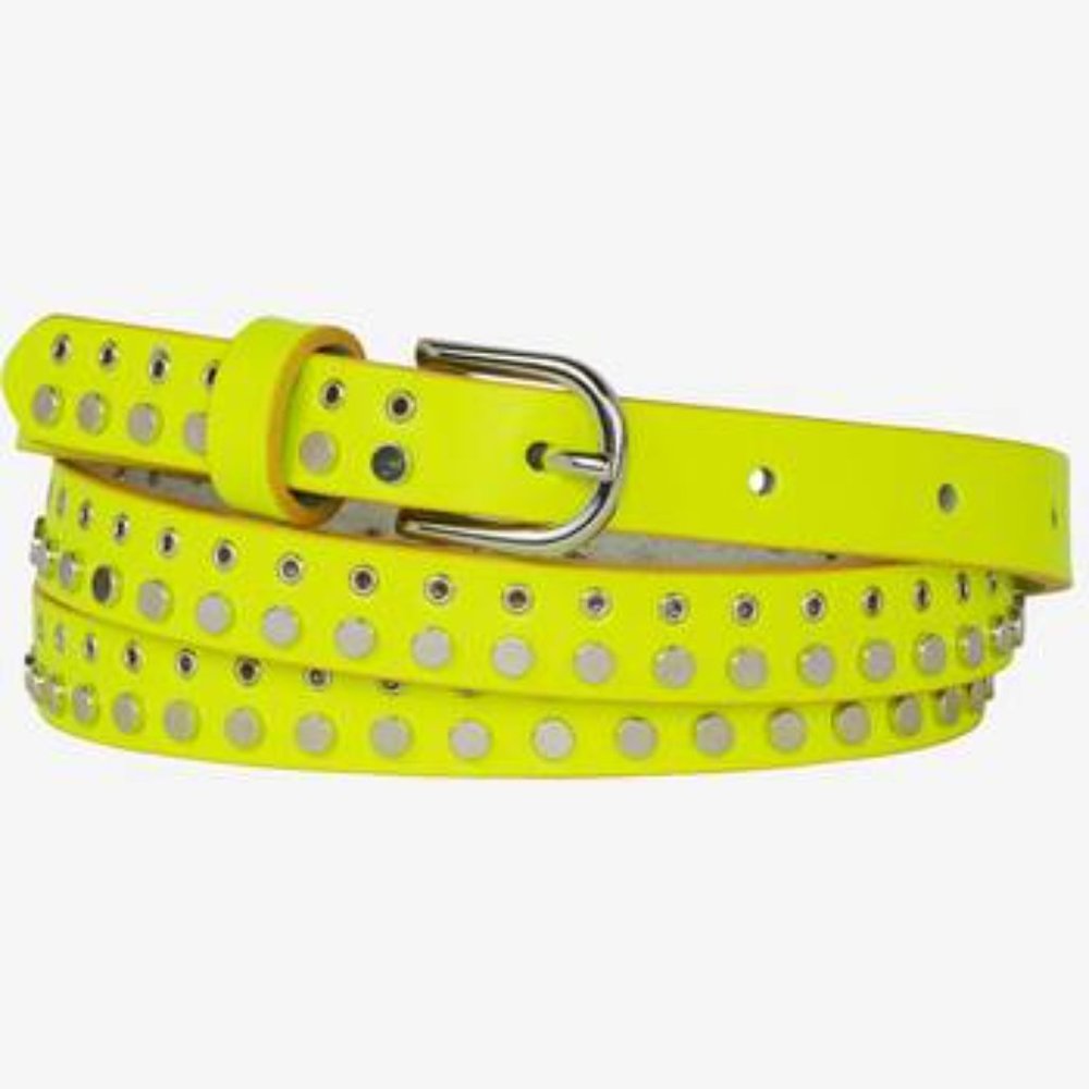French Connection Carlotta Neon Studded Skinny Belt